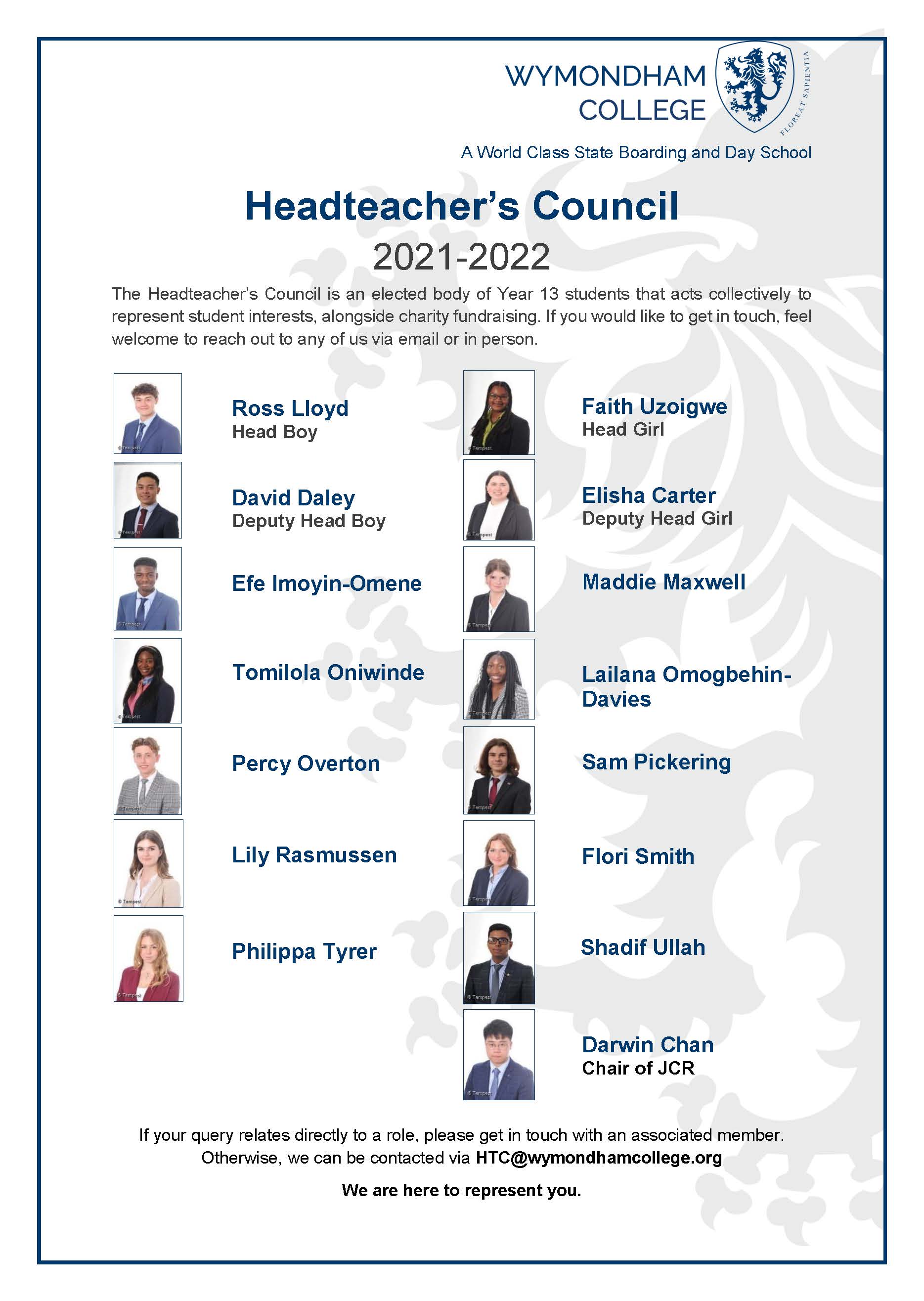 Headteachers Council poster 2021 22
