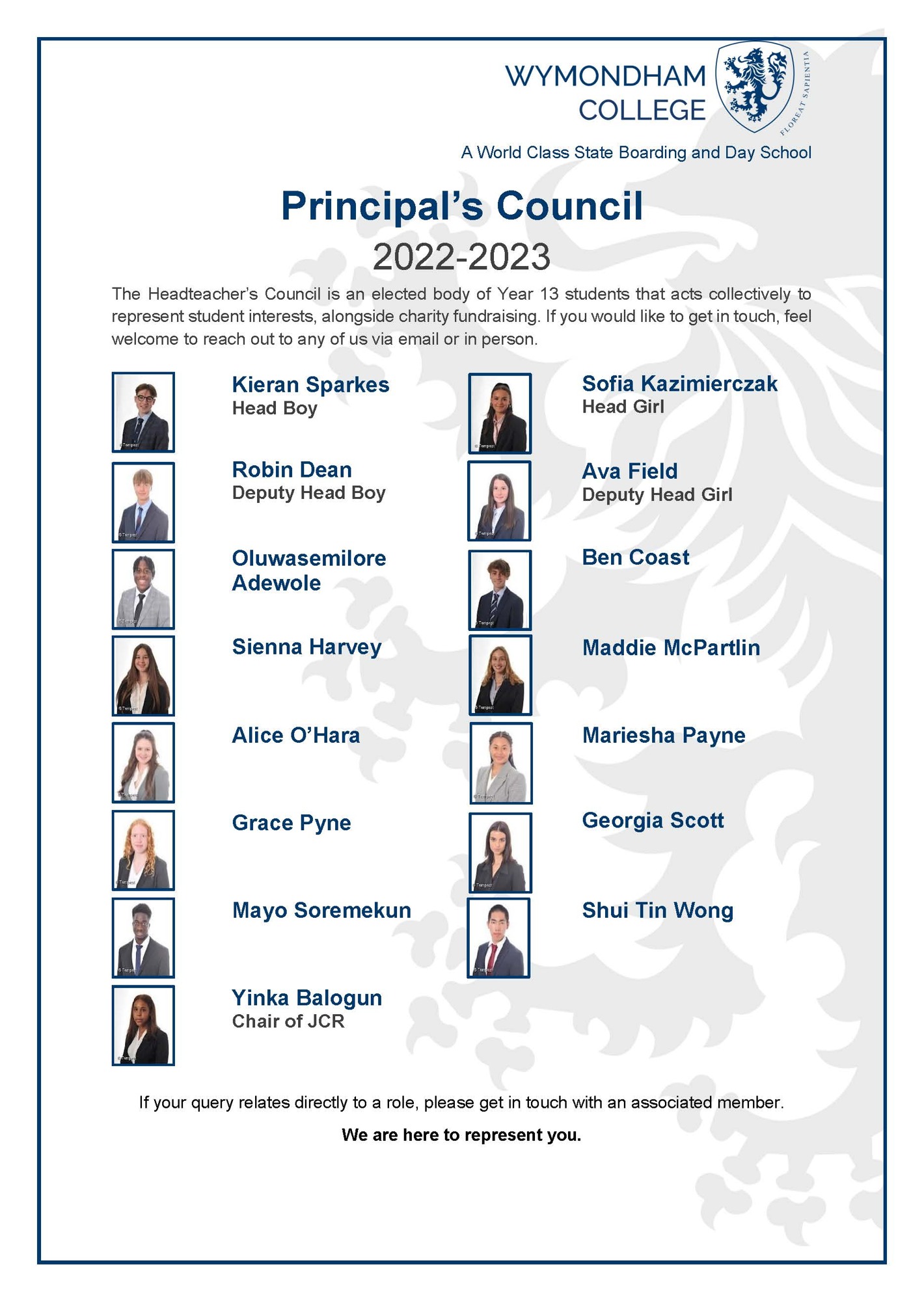 Principal's Council poster 2022   2023